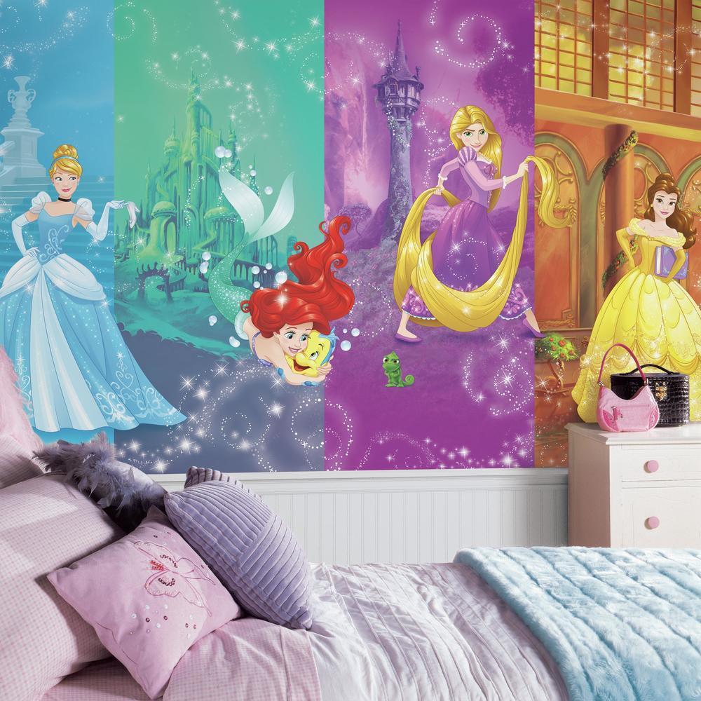Disney Princess Scenes Spray and Stick Wallpaper Mural Wall Murals RoomMates   