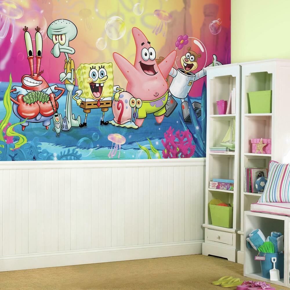 Spongebob Squarepants XL Spray and Stick Wall Mural Wall Murals RoomMates   