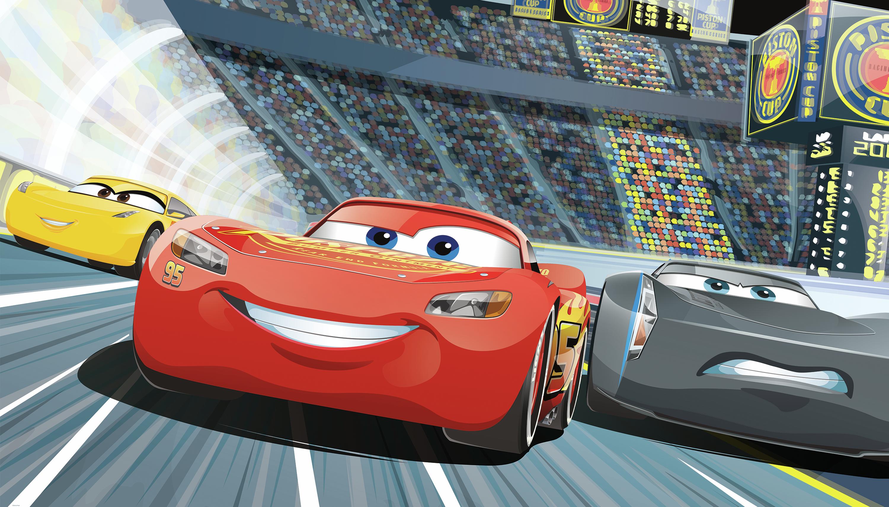 Disney Pixar Cars 3 XL Spray and Stick Wallpaper Mural Wall Murals RoomMates Mural  