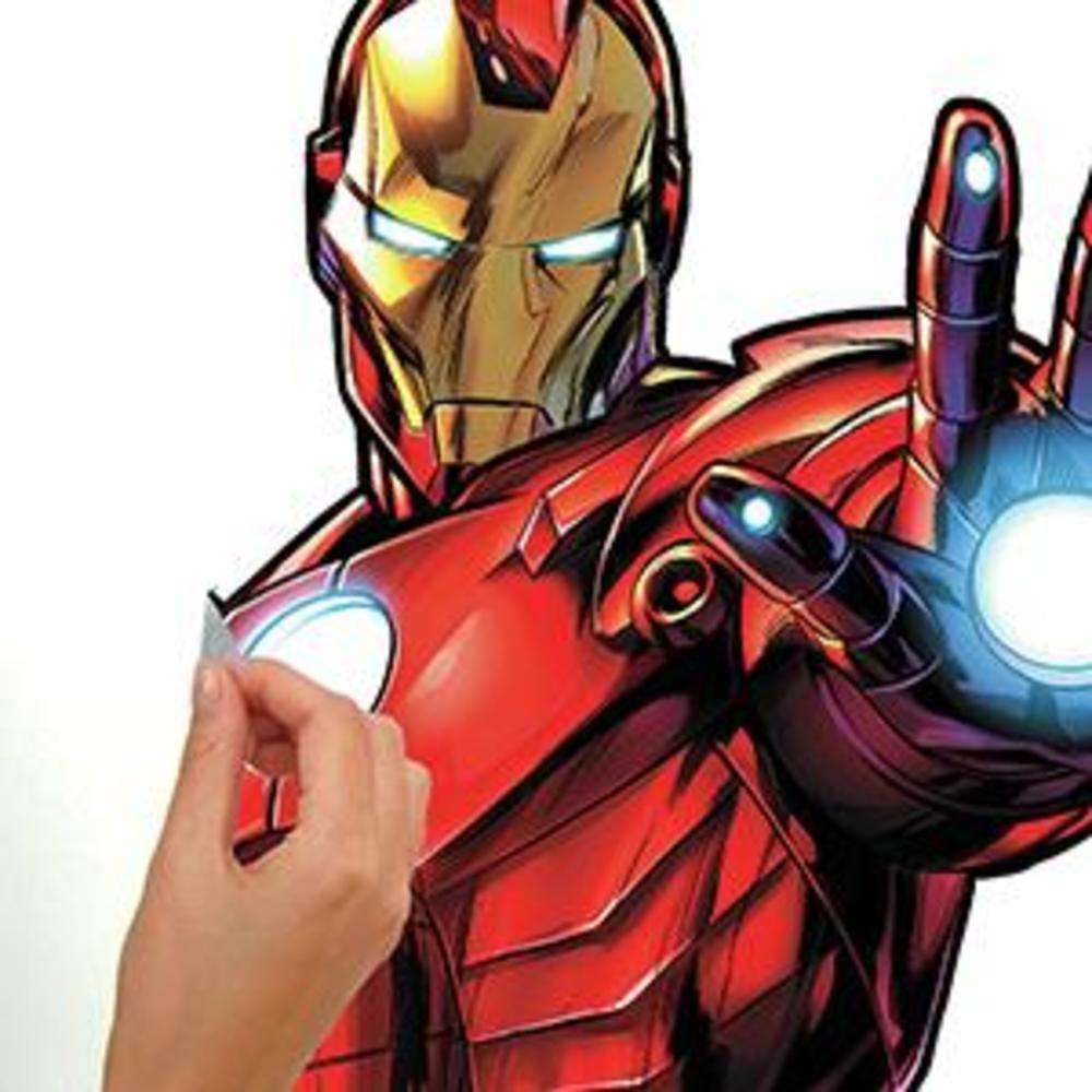 Iron Man Giant Peel and Stick Giant Wall Decals with Glow Wall Decals RoomMates   