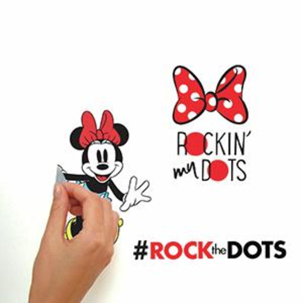 Minnie Rocks the Dots Peel and Stick Wall Decals Wall Decals RoomMates   