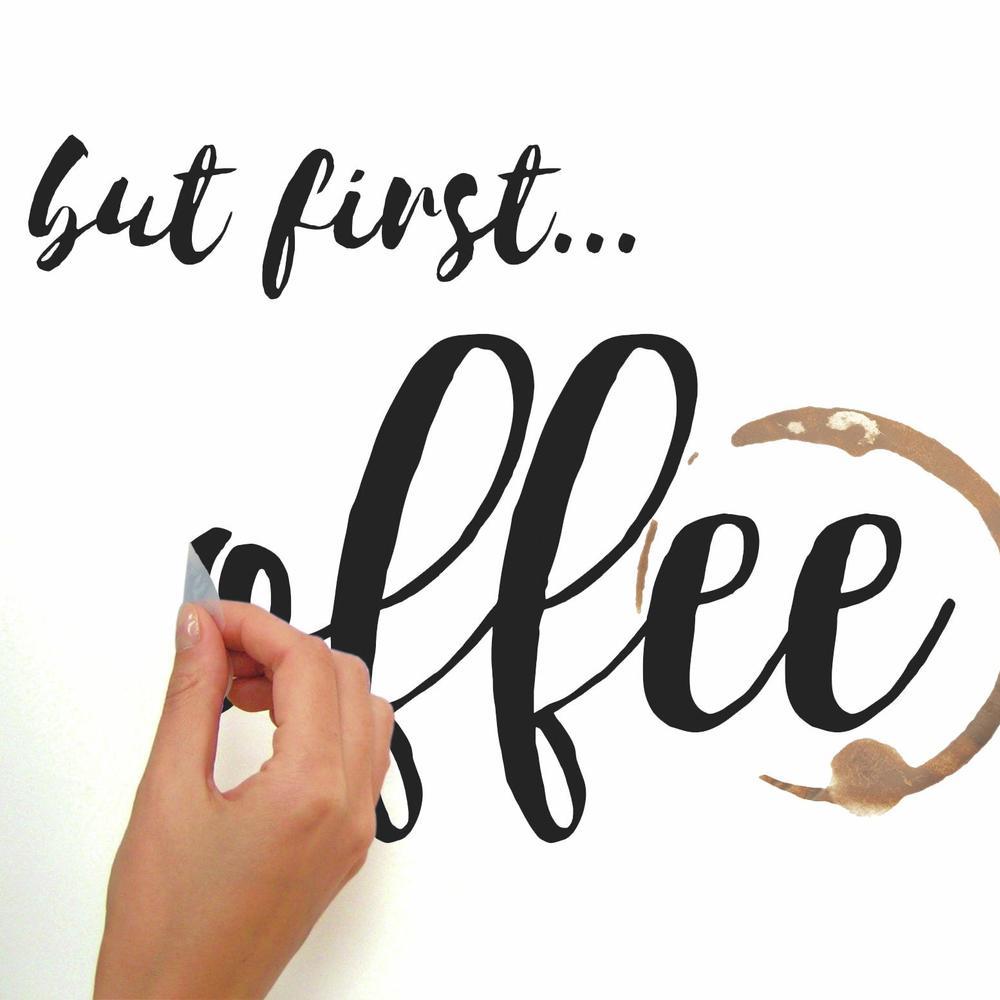 But First Coffee Wall Quote Peel and Stick Decals Wall Decals RoomMates   