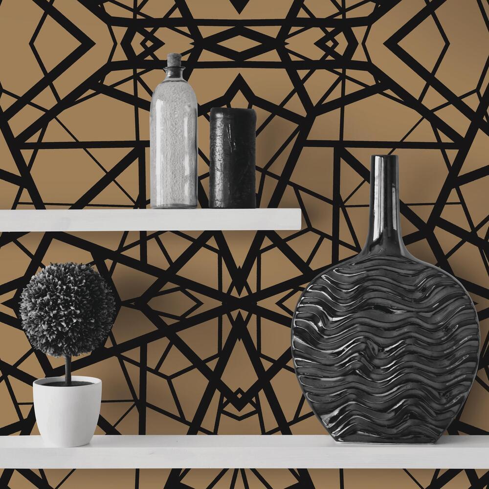 Shattered Geometric Peel and Stick Wallpaper Peel and Stick Wallpaper RoomMates   