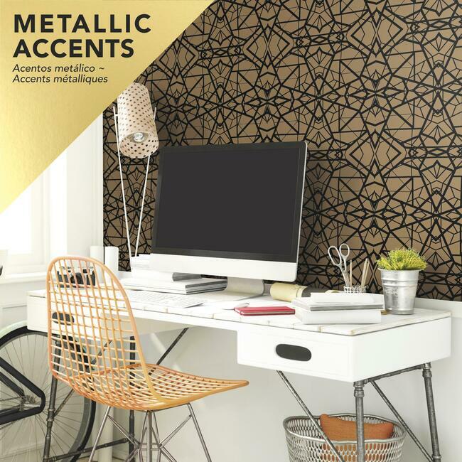 Shattered Geometric Peel and Stick Wallpaper Peel and Stick Wallpaper RoomMates   