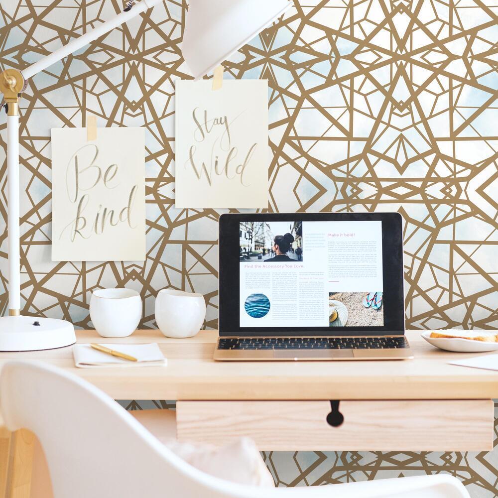 Shattered Geometric Peel and Stick Wallpaper Peel and Stick Wallpaper RoomMates   