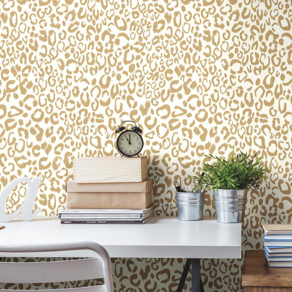 Leopard Peel and Stick Wallpaper Peel and Stick Wallpaper RoomMates   