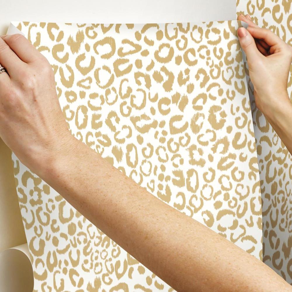 Leopard Peel and Stick Wallpaper Peel and Stick Wallpaper RoomMates   