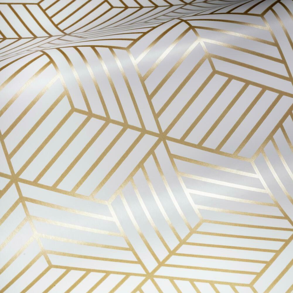 Striped Hexagon Peel and Stick Wallpaper Peel and Stick Wallpaper RoomMates   