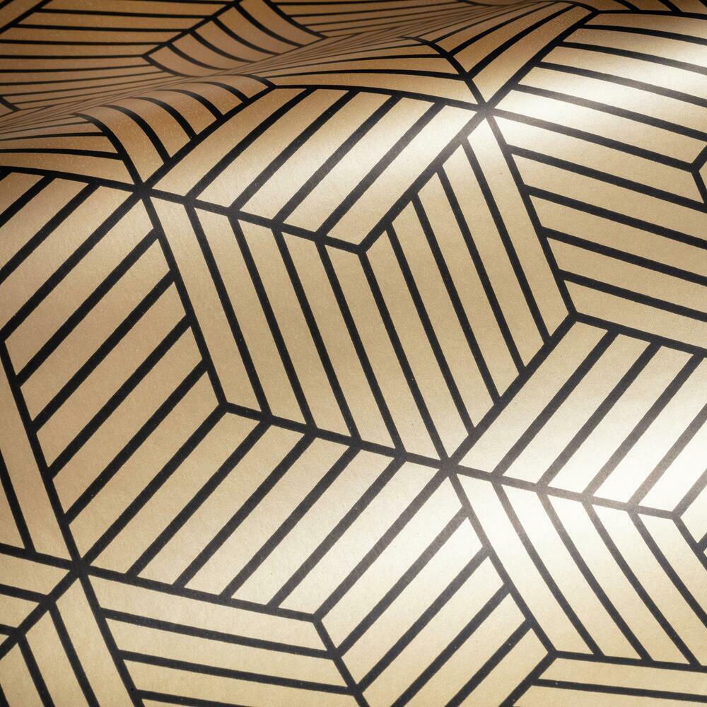 Striped Hexagon Peel and Stick Wallpaper Peel and Stick Wallpaper RoomMates   