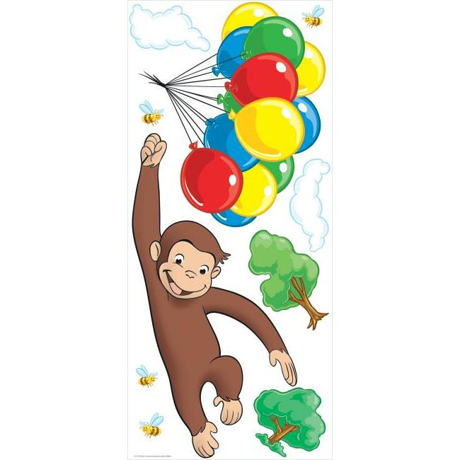 Curious George Peel and Stick Giant Wall Decal Wall Decals RoomMates   