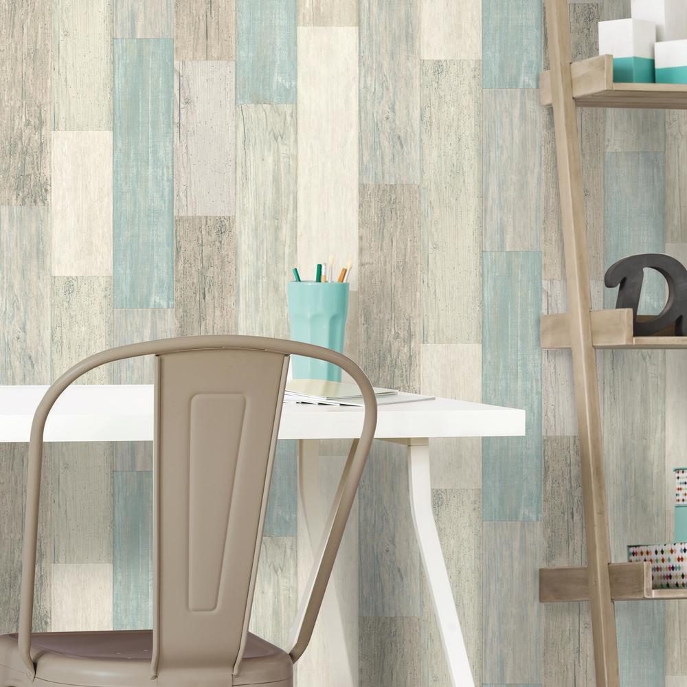 Weathered Wood Peel and Stick Wallpaper Peel and Stick Wallpaper RoomMates   