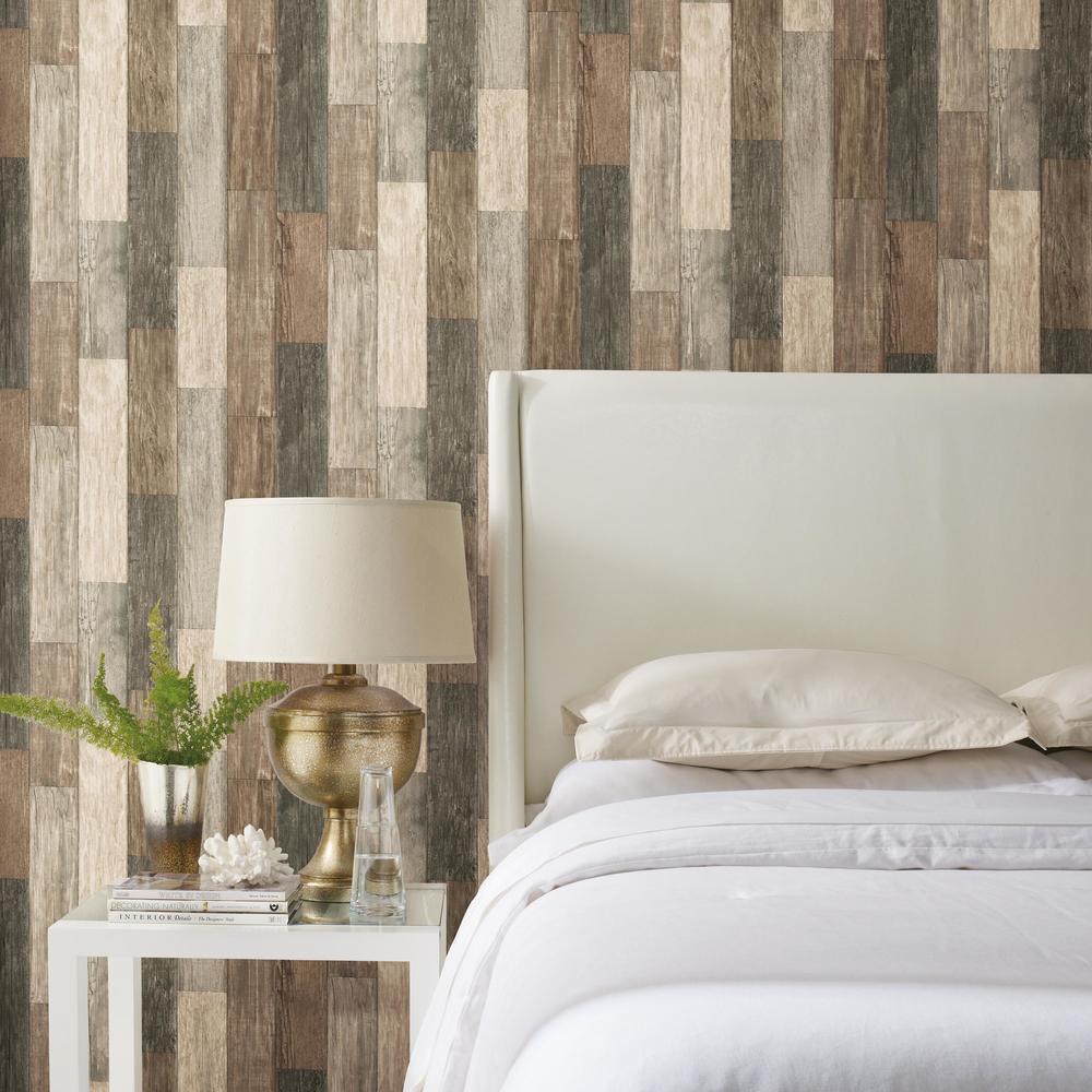 Weathered Wood Peel and Stick Wallpaper Peel and Stick Wallpaper RoomMates   