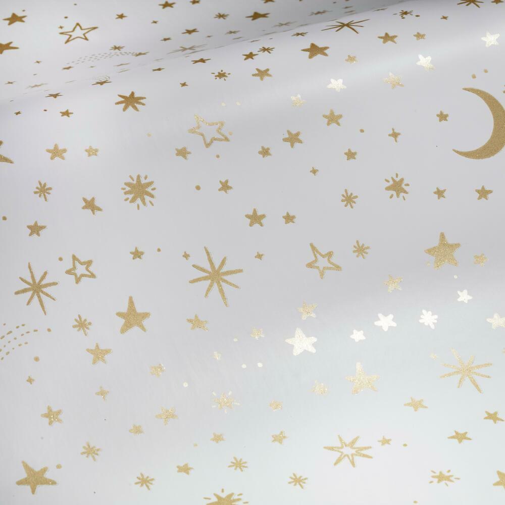 Twinkle Little Star Gold Peel and Stick Wallpaper Peel and Stick Wallpaper RoomMates   