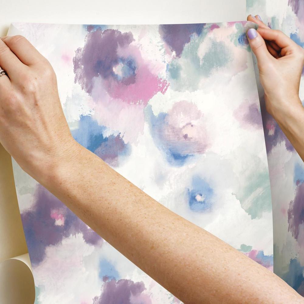 Impressionist Floral Peel and Stick Wallpaper Peel and Stick Wallpaper RoomMates   