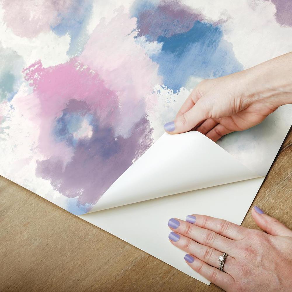 Impressionist Floral Peel and Stick Wallpaper Peel and Stick Wallpaper RoomMates   