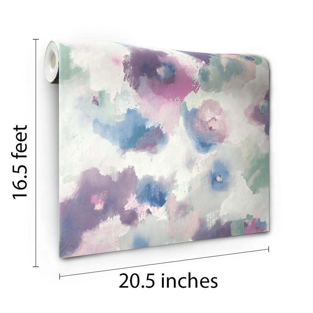 Impressionist Floral Peel and Stick Wallpaper Peel and Stick Wallpaper RoomMates   
