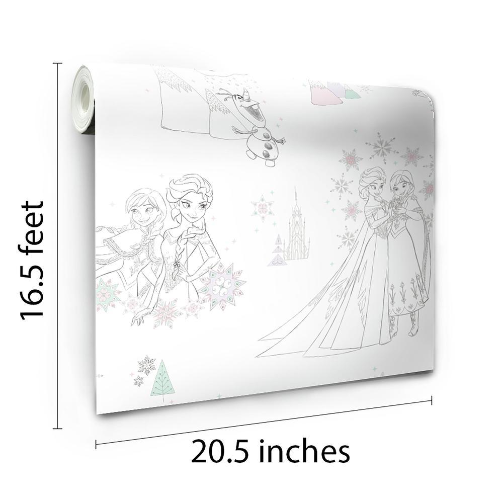 Disney Frozen Peel and Stick Wallpaper Peel and Stick Wallpaper RoomMates   