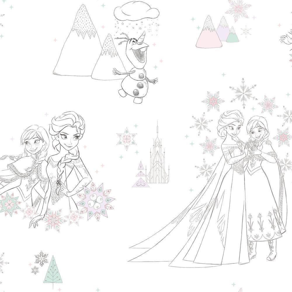 Disney Frozen Peel and Stick Wallpaper Peel and Stick Wallpaper RoomMates Roll  
