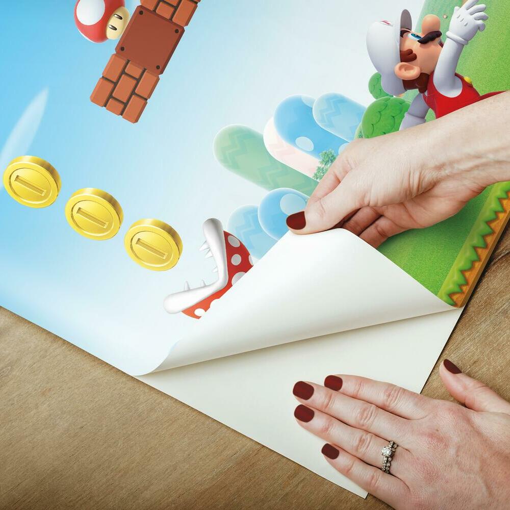 Super Mario Scene Peel and Stick Wallpaper Border Peel and Stick Borders RoomMates   