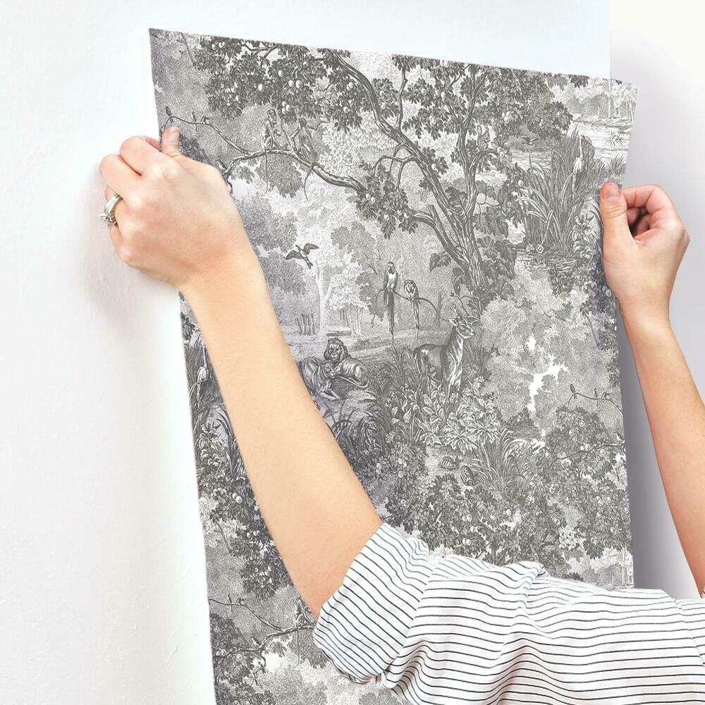 Jungle Toile Peel and Stick Wallpaper Peel and Stick Wallpaper RoomMates   
