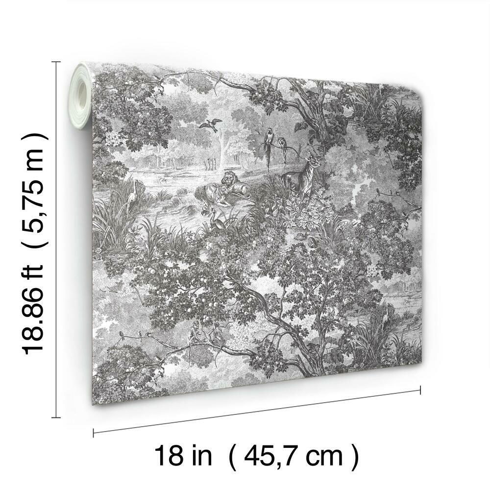 Jungle Toile Peel and Stick Wallpaper Peel and Stick Wallpaper RoomMates   