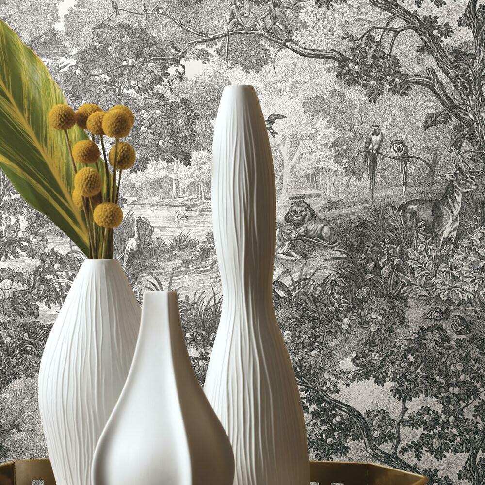 Jungle Toile Peel and Stick Wallpaper Peel and Stick Wallpaper RoomMates   