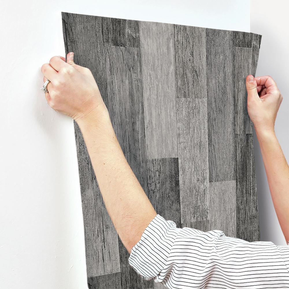 Weathered Wood Peel and Stick Wallpaper Peel and Stick Wallpaper RoomMates   