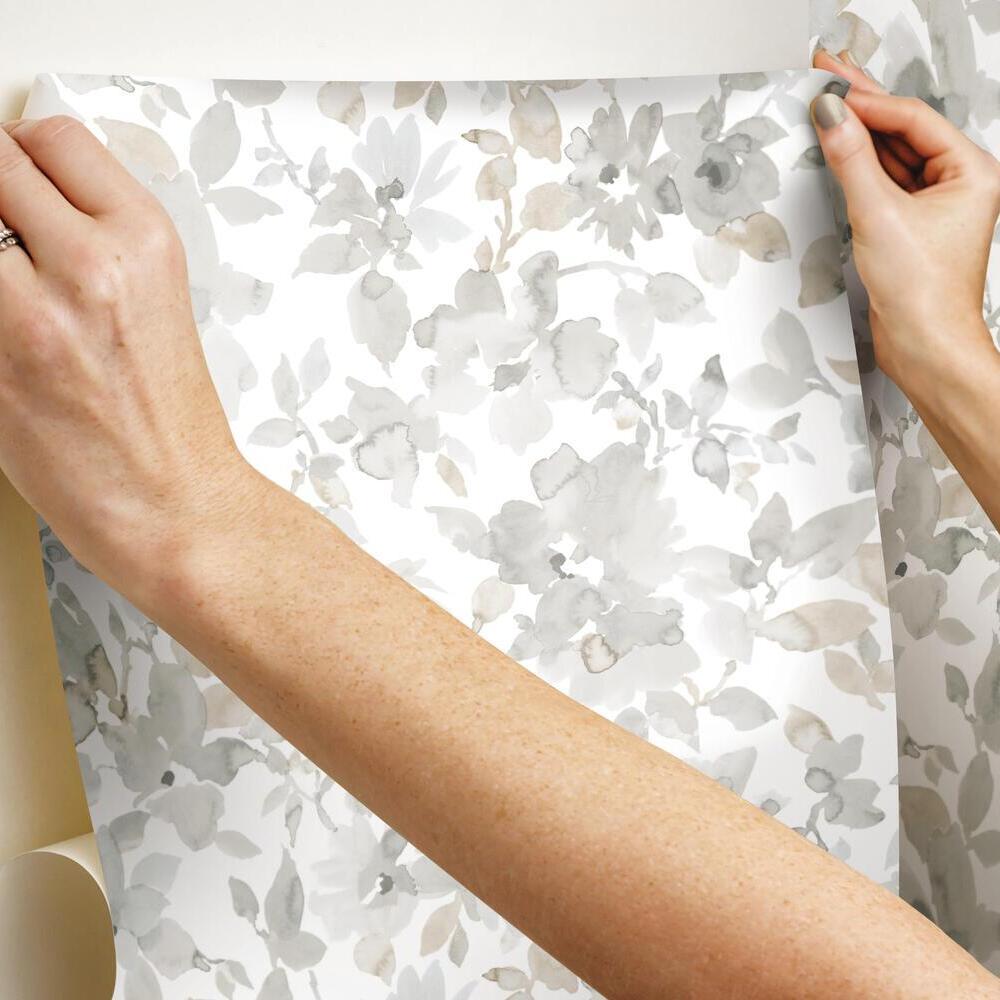 Watercolor Floral Peel and Stick Wallpaper Peel and Stick Wallpaper RoomMates   