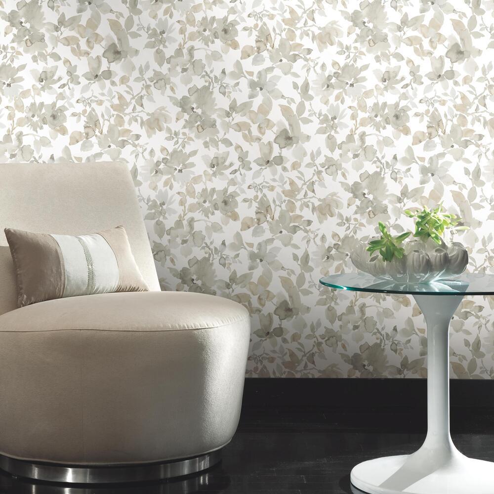 Watercolor Floral Peel and Stick Wallpaper Peel and Stick Wallpaper RoomMates   