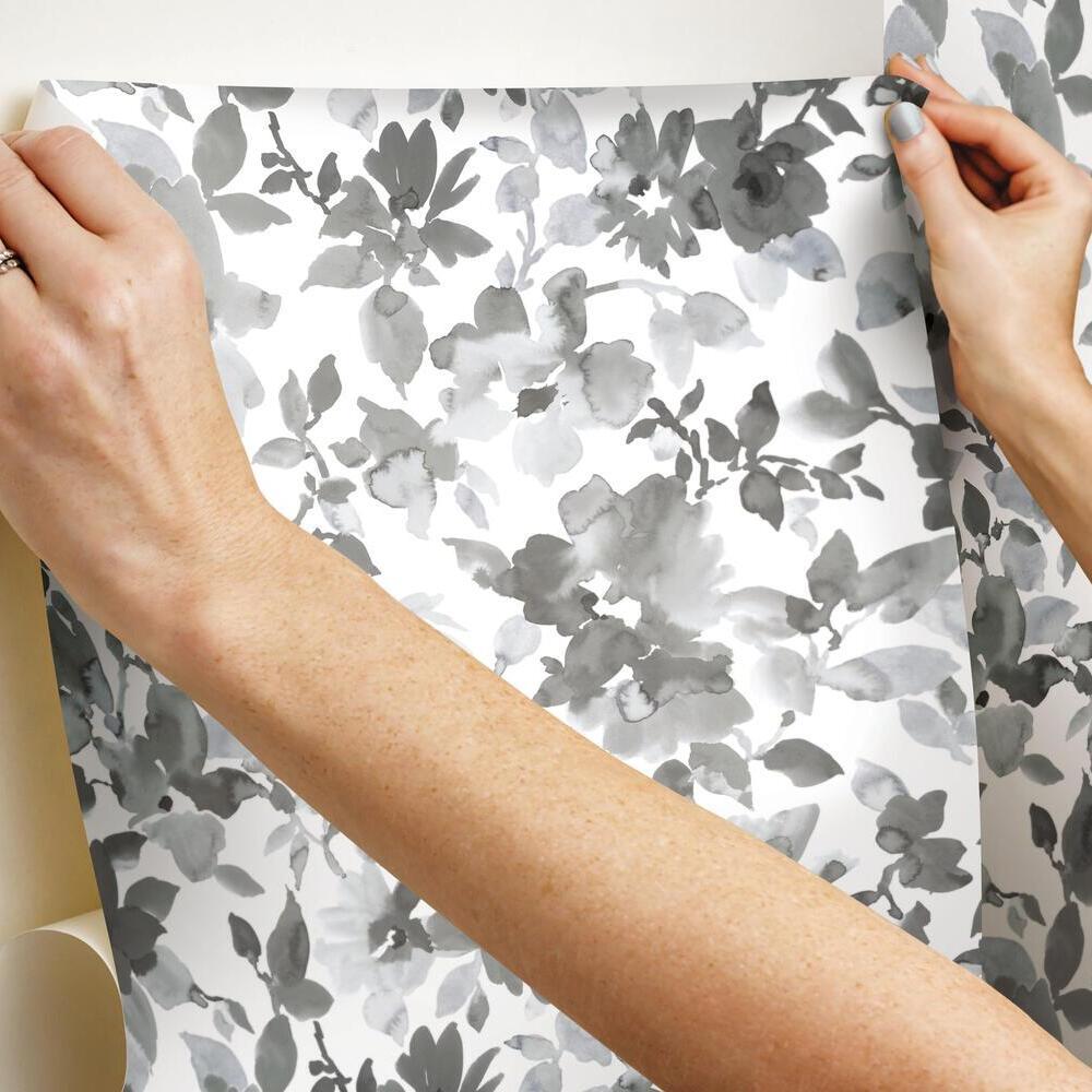 Watercolor Floral Peel and Stick Wallpaper Peel and Stick Wallpaper RoomMates   