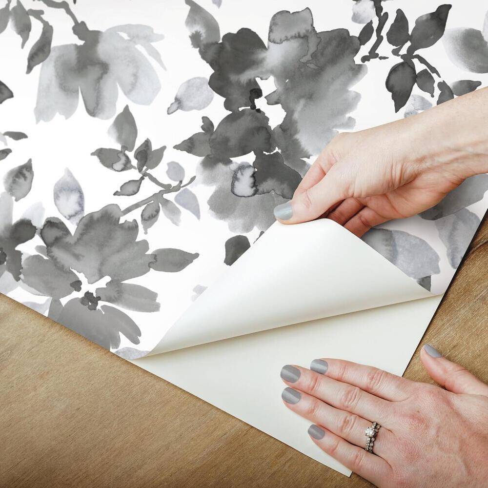 Watercolor Floral Peel and Stick Wallpaper Peel and Stick Wallpaper RoomMates   