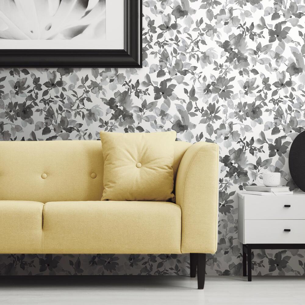 Watercolor Floral Peel and Stick Wallpaper Peel and Stick Wallpaper RoomMates   