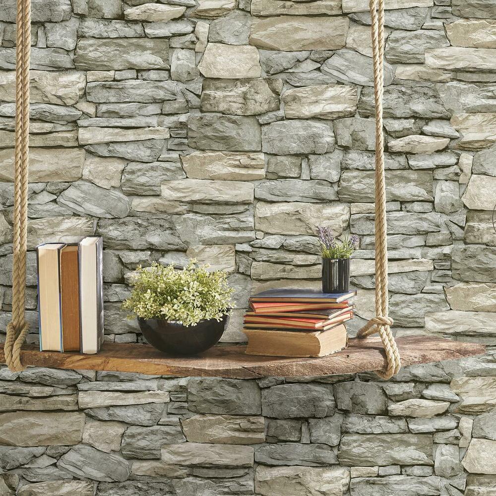 Stone Peel and Stick Wallpaper Peel and Stick Wallpaper RoomMates   