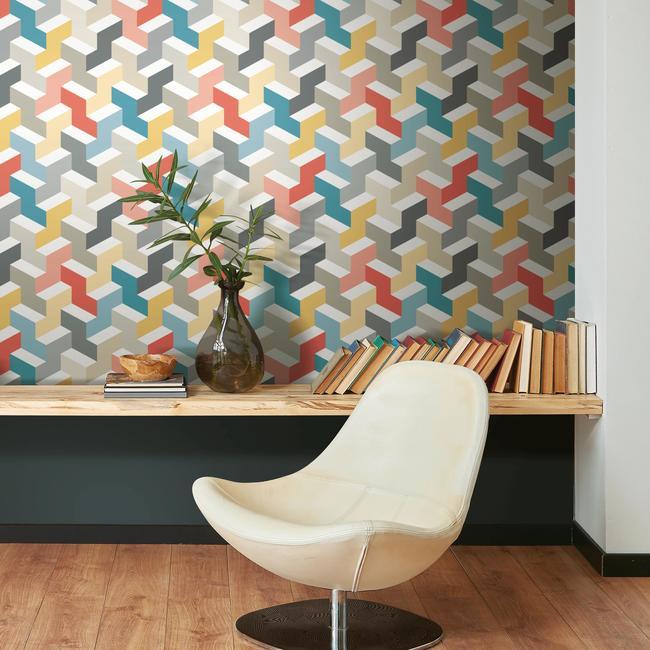 3D Steps Peel and Stick Wallpaper Peel and Stick Wallpaper RoomMates   