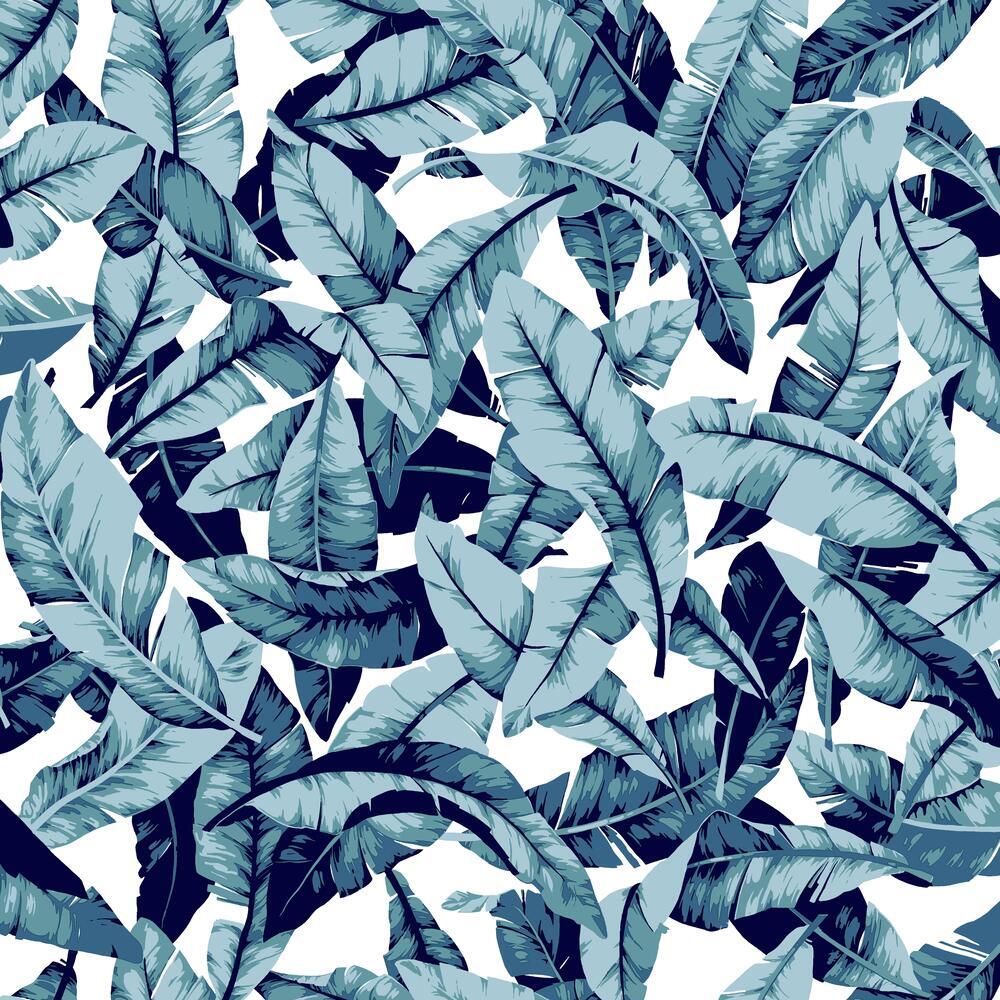 Palm Peel and Stick Wallpaper Peel and Stick Wallpaper RoomMates Roll Blue 