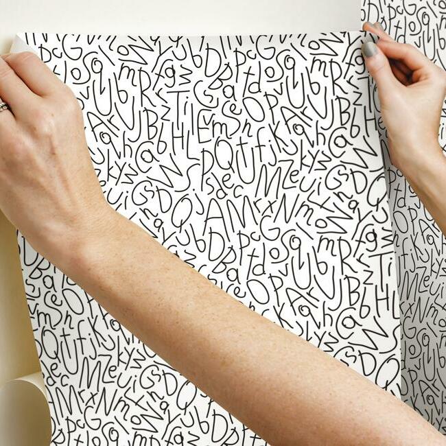 Alphabet Jumble Peel and Stick Wallpaper Peel and Stick Wallpaper RoomMates   