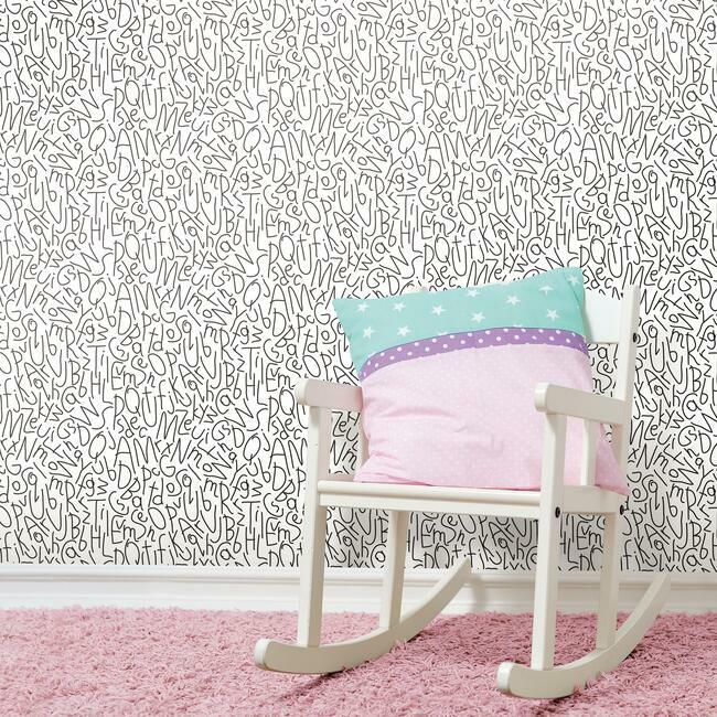 Alphabet Jumble Peel and Stick Wallpaper Peel and Stick Wallpaper RoomMates   