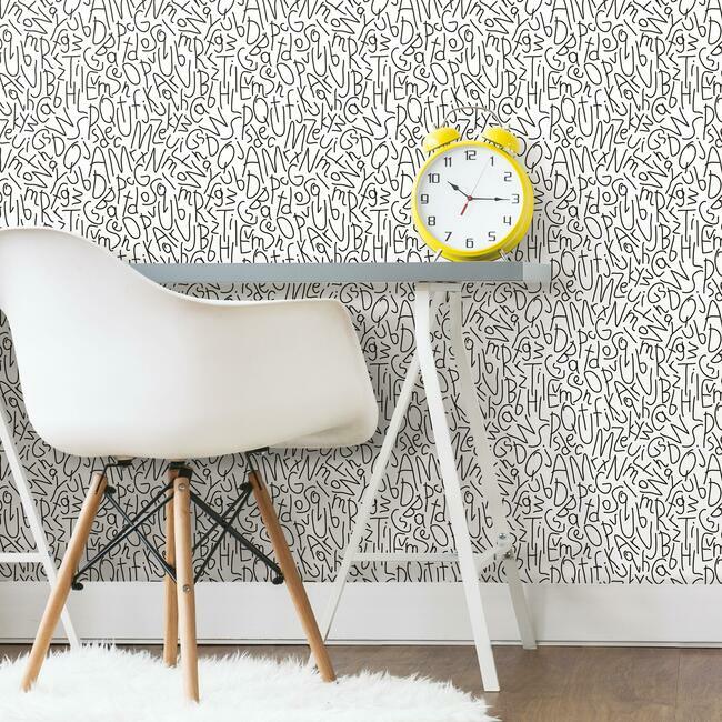 Alphabet Jumble Peel and Stick Wallpaper Peel and Stick Wallpaper RoomMates   