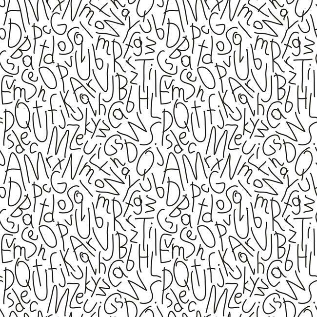 Alphabet Jumble Peel and Stick Wallpaper Peel and Stick Wallpaper RoomMates Roll  
