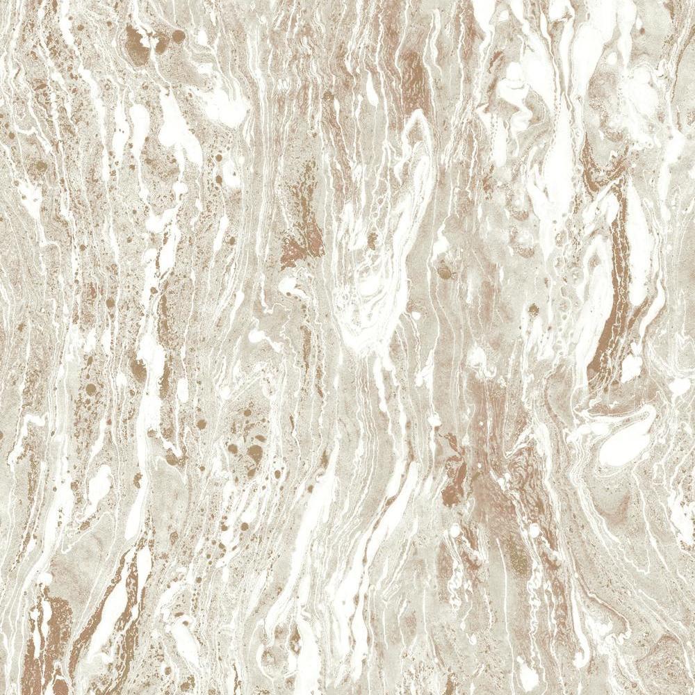 Marble Seas Peel and Stick Wallpaper Peel and Stick Wallpaper RoomMates Roll Gold 