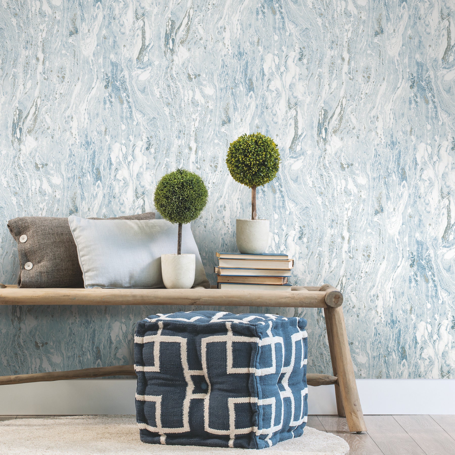 Marble Seas Peel and Stick Wallpaper Peel and Stick Wallpaper RoomMates   