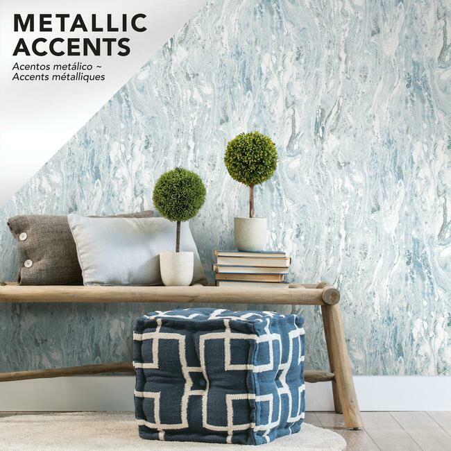 Marble Seas Peel and Stick Wallpaper Peel and Stick Wallpaper RoomMates   