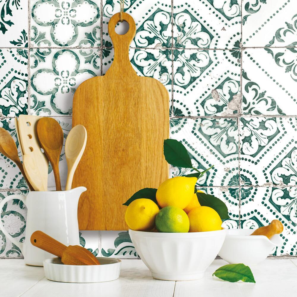 Mediterranean Tile Peel and Stick Wallpaper Peel and Stick Wallpaper RoomMates   