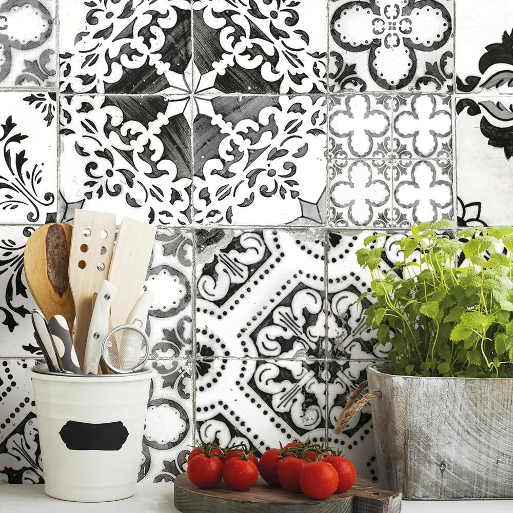 Mediterranean Tile Peel and Stick Wallpaper Peel and Stick Wallpaper RoomMates   