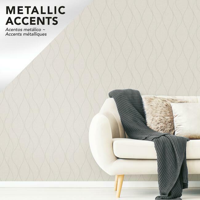 Wave Ogee Peel and Stick Wallpaper Peel and Stick Wallpaper RoomMates   