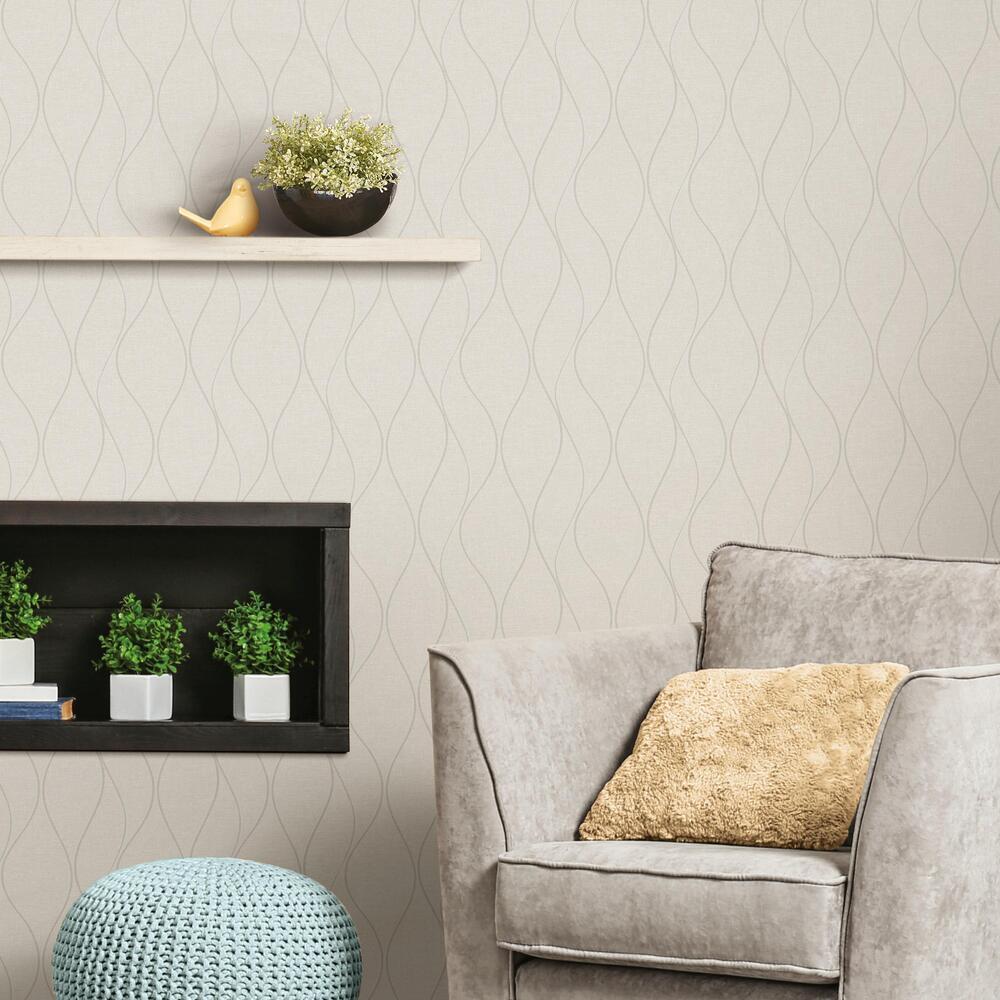 Wave Ogee Peel and Stick Wallpaper Peel and Stick Wallpaper RoomMates   