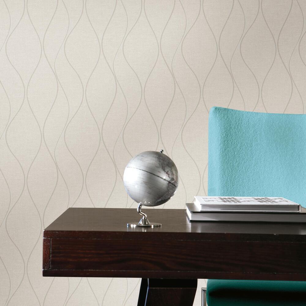 Wave Ogee Peel and Stick Wallpaper Peel and Stick Wallpaper RoomMates   