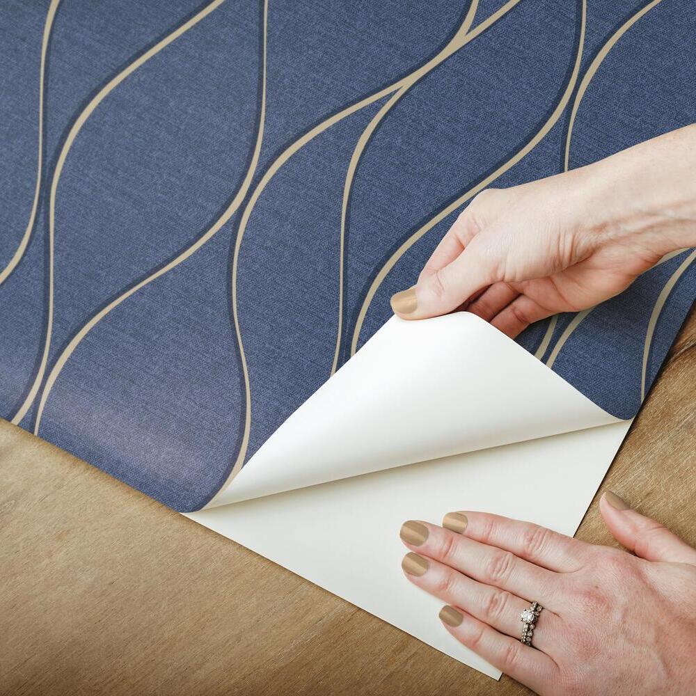 Wave Ogee Peel and Stick Wallpaper Peel and Stick Wallpaper RoomMates   