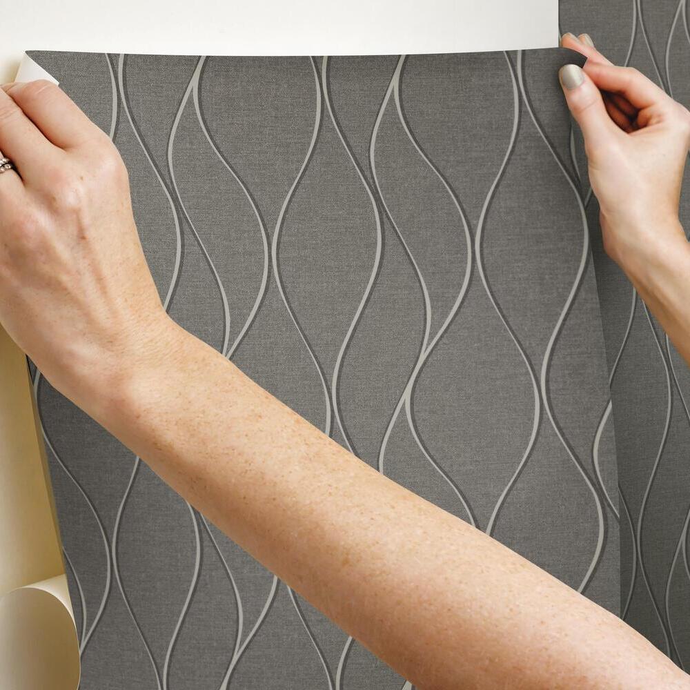 Wave Ogee Peel and Stick Wallpaper Peel and Stick Wallpaper RoomMates   