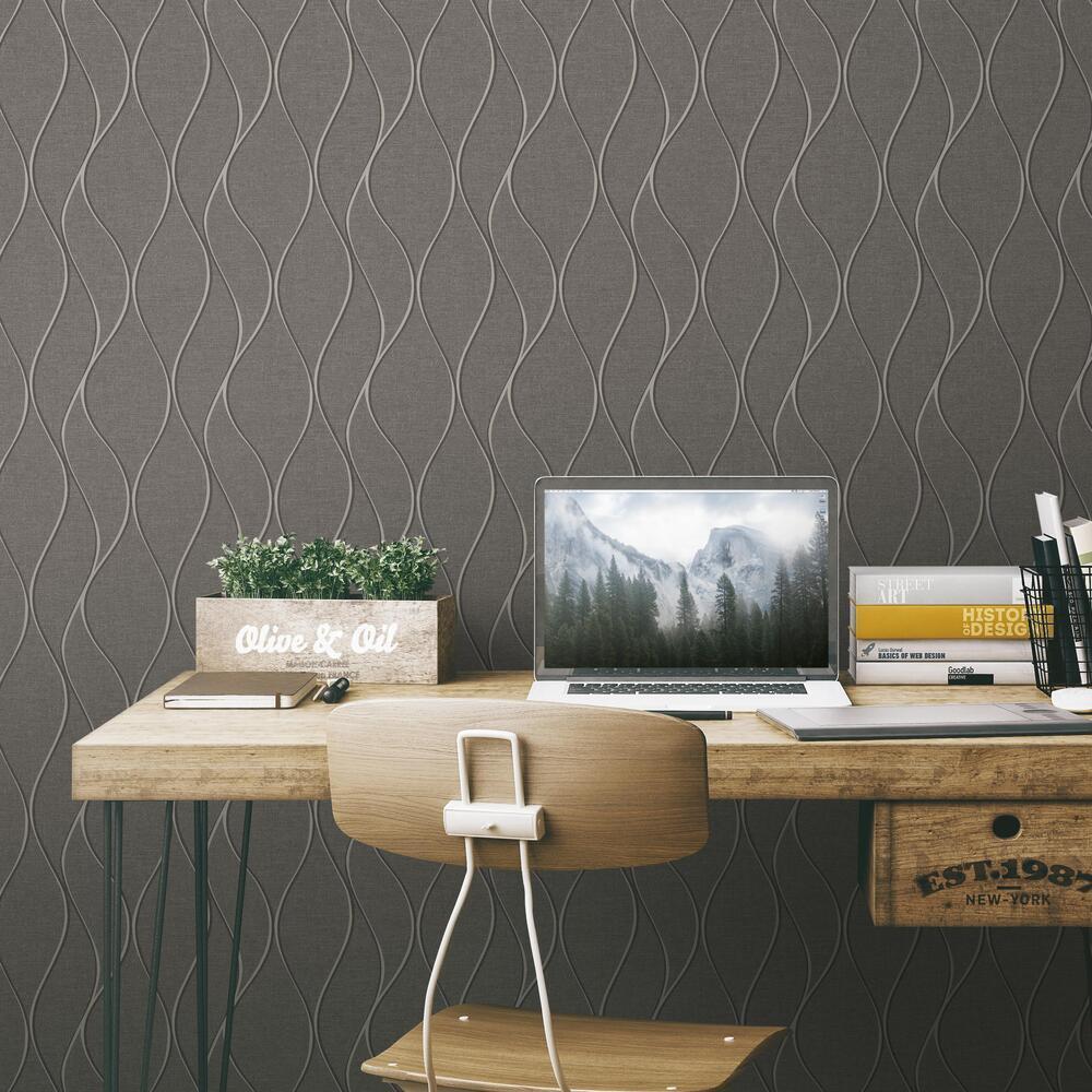 Wave Ogee Peel and Stick Wallpaper Peel and Stick Wallpaper RoomMates   